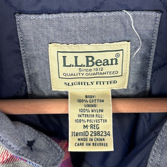 VTG L L Bean Mens Plaid Flannel Shirt Jacket Shacket Sz M Outdoor Lumberjack - Picture 4 of 9